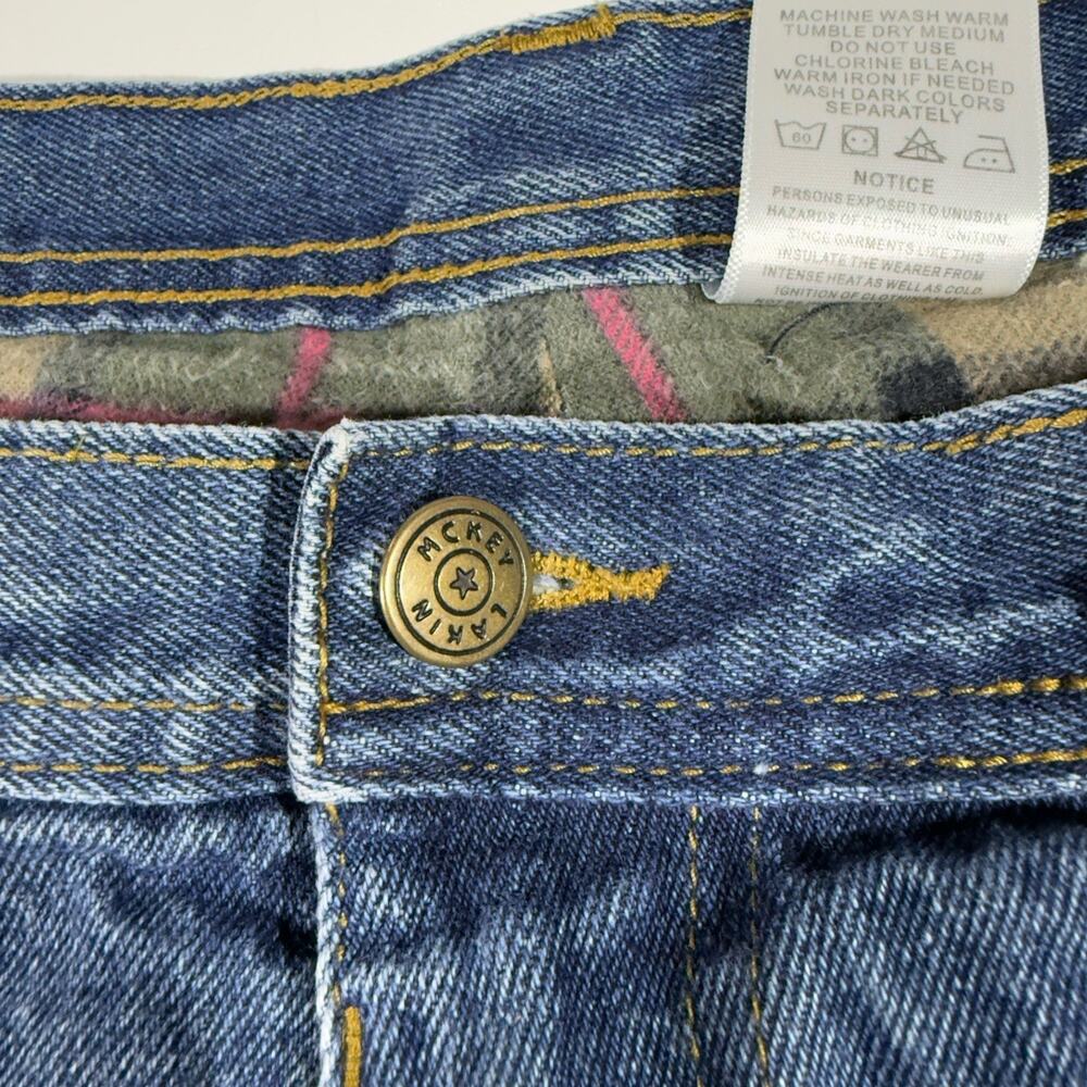 Lakin & McKey Trading Co. Flannel Fleece Lined Carpenter Jeans 36x30 Medium Blue - Picture 6 of 13